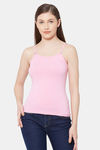 Juliet Cotton Elastane Camisole - Pink — thumbnail 1