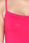 Juliet Cotton Elastane Camisole - Dark Pink — thumbnail 4