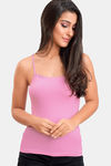 Juliet Cotton Elastane Camisole - Pink — thumbnail 1