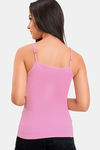 Juliet Cotton Elastane Camisole - Pink — thumbnail 2