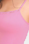 Juliet Cotton Elastane Camisole - Pink — thumbnail 4