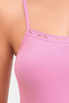 Juliet Cotton Elastane Camisole - Pink — thumbnail 5