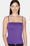 Juliet Cotton Elastane Camisole - Purple — thumbnail 1