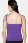 Juliet Cotton Elastane Camisole - Purple — thumbnail 2