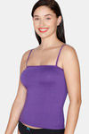 Juliet Cotton Elastane Camisole - Purple — thumbnail 3