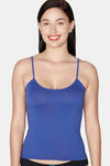 Juliet Cotton Elastane Camisole - Blue — thumbnail 1