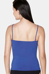 Juliet Cotton Elastane Camisole - Blue — thumbnail 2