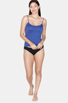 Juliet Cotton Elastane Camisole - Blue — thumbnail 6