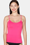 Juliet Cotton Elastane Camisole - Dark Pink — thumbnail 1