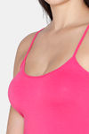 Juliet Cotton Elastane Camisole - Dark Pink — thumbnail 5
