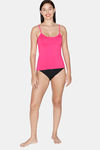 Juliet Cotton Elastane Camisole - Dark Pink — thumbnail 6