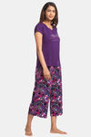 Juliet Polyamide Capri Set - Purple — thumbnail 3