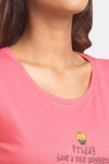 Juliet Cotton Capri Set - Pink Black — thumbnail 5