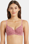 Jockey 1245 Under-Wired Padded Medium Coverage T-Shirt Bra - Heather Rose — thumbnail 2