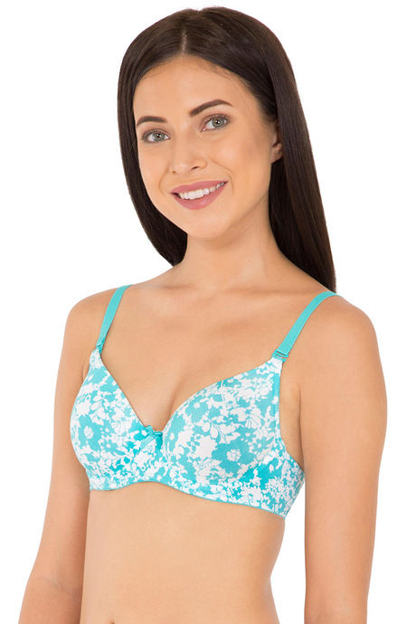 

Jockey Light Padded Wired T Shirt Bra Blue N Print, Prints