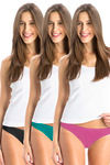 Jockey Super Soft Cotton Bikini Brief (Pack of 3)- Dark Multicolor — thumbnail 11