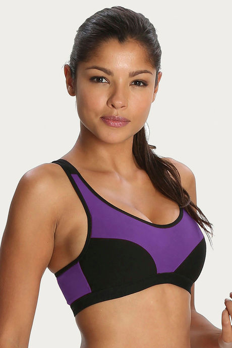 

Jockey Low Impact Padded Sports Bra Purple N Black, Purples
