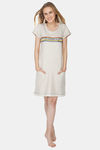 House of Artemis Knit Cotton Sleep T-Shirt - Oatmeal — thumbnail 1