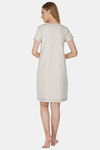House of Artemis Knit Cotton Sleep T-Shirt - Oatmeal — thumbnail 4