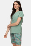 Lenissa Viscose Short Set - Green — thumbnail 2