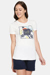 XIN Cotton Elastane Loungewear Top - White — thumbnail 2
