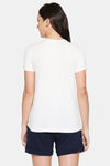 XIN Cotton Elastane Loungewear Top - White — thumbnail 4