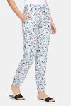 XIN Rayon Loungewear Bottom - Light Sky Blue Floral Print — thumbnail 2