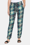 XIN Rayon Loungewear Bottom - White Scrbbled Print — thumbnail 1