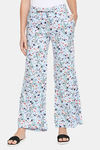 XIN Rayon Loungewear Bottom - Light Sky Blue Wintery Floral — thumbnail 1