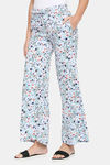 XIN Rayon Loungewear Bottom - Light Sky Blue Wintery Floral — thumbnail 3