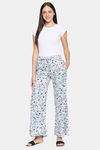 XIN Rayon Loungewear Bottom - Light Sky Blue Wintery Floral — thumbnail 5