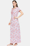 XIN Polyester Cotton Nightdress - White Red — thumbnail 3
