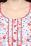 XIN Polyester Cotton Nightdress - White Red — thumbnail 6