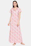 XIN Polyester Cotton Nightdress - Orange — thumbnail 1
