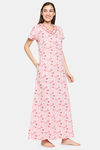 XIN Polyester Cotton Nightdress - Orange — thumbnail 2