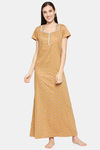 XIN Polyester Cotton Nightdress - Mustard — thumbnail 5
