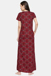 XIN Rayon Nightdress - Maroon — thumbnail 4