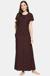 XIN Rayon Nightdress - Brown — thumbnail 1