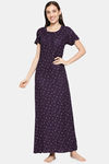 XIN Rayon Nightdress - Purple — thumbnail 1