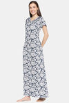 XIN Rayon Nightdress - Teal — thumbnail 3