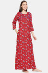 XIN Rayon Nightdress - Deep Red — thumbnail 2