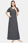 XIN Polyester Nightdress - Navy — thumbnail 1