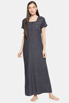 XIN Polyester Nightdress - Navy — thumbnail 5