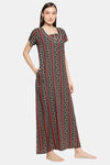 XIN Polyester Nightdress - Black Stripe — thumbnail 2