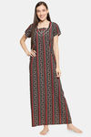 XIN Polyester Nightdress - Black Stripe — thumbnail 5