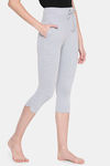 XIN Cotton Elastane Loungewear Bottom - Grey Melange — thumbnail 2
