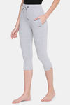 XIN Cotton Elastane Loungewear Bottom - Grey Melange — thumbnail 3