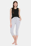 XIN Cotton Elastane Loungewear Bottom - Grey Melange — thumbnail 5