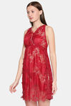 XIN Polyester Babydoll - Maroon — thumbnail 2