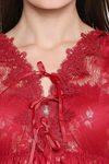 XIN Polyester Babydoll - Maroon — thumbnail 6